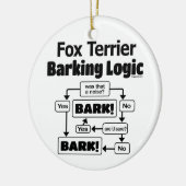 Fox Terrier Barking Logic Keramisch Ornament (Links)