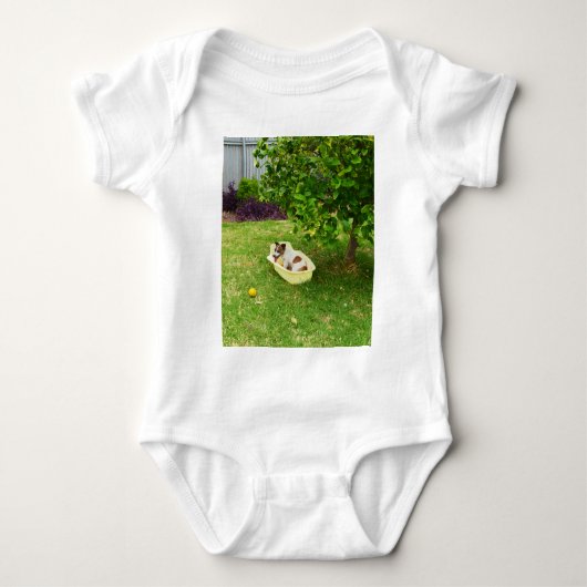 Fox Terrier Bathtime, Baby Bodysuit (Voorkant)