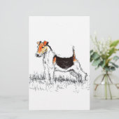 Fox Terrier Briefpapier (Staand voorkant)
