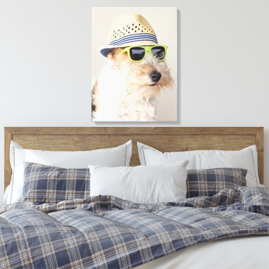 Fox Terrier Canvas Afdruk (Insitu (Slaapkamer))