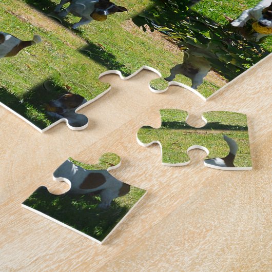 Fox Terrier, de harde dag, fotocollage, Legpuzzel (Zijkant)