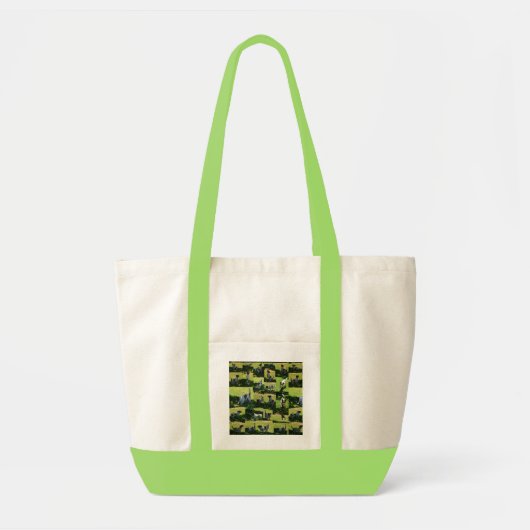 Fox Terrier De Lange Harde Dag Fotocollage, Tote Bag (Voorkant)