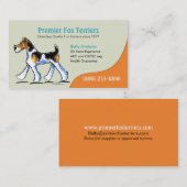 Fox Terrier Dog Breeder Puppy Business Visitekaartje (Voorkant / Achterkant)