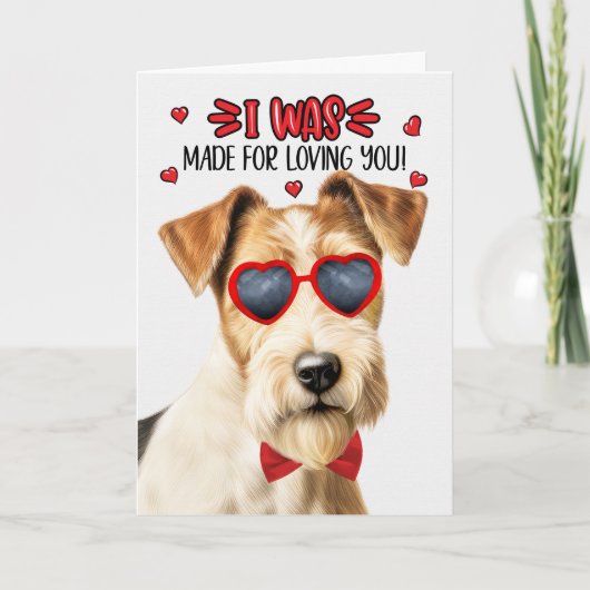Fox Terrier Dog gemaakt voor het houden van je Val Feestdagen Kaart (Voorkant)