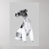 Fox Terrier Drawing Poster (Voorkant)