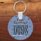 Fox Terrier DUDE Sleutelhanger (Voorkant)