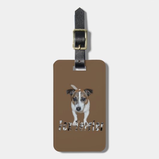 Fox Terrier en Fox Terrier Logo, Bagagelabel (Voorkant verticaal)