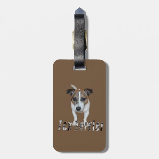 Fox Terrier en Fox Terrier Logo, Bagagelabel (Achterkant verticaal)