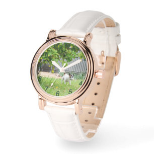 Fox Terrier Funny Scare Face Horloge
