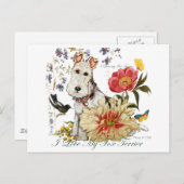 Fox Terrier Garden Briefkaart (Voorkant / Achterkant)