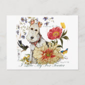 Fox Terrier Garden Briefkaart (Voorkant)