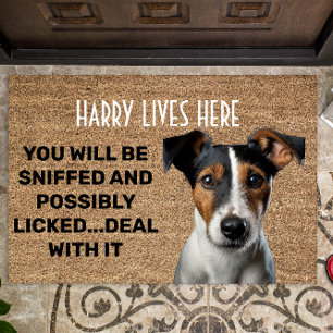 Fox Terrier gepersonaliseerde grappige deurmat