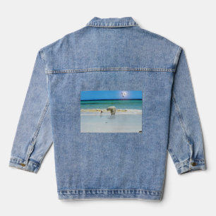 Fox Terrier Greets Polar Beer, Denim jas Jacket