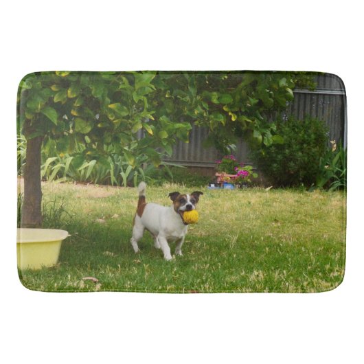 Fox Terrier Happy Days, Memory Foam Bathmat Badmat (Voorkant)