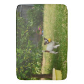Fox Terrier Happy Days, Memory Foam Bathmat Badmat (Voorkant Verticaal)