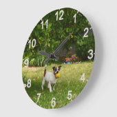 Fox Terrier Happy Days, Wall Clock Grote Klok (Hoek)
