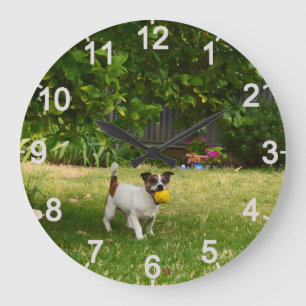 Fox Terrier Happy Days, Wall Clock Grote Klok