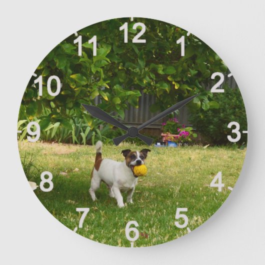 Fox Terrier Happy Days, Wall Clock Grote Klok (Voorkant)