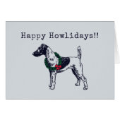 Fox Terrier Holiday Card (Voorkant Horizontaal)