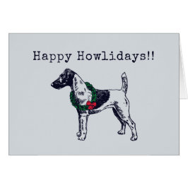 Fox Terrier Holiday Card