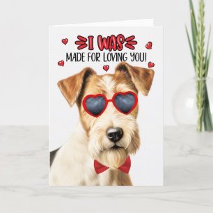 Fox Terrier-hond gemaakt om van jou te houden Vale Feestdagen Kaart