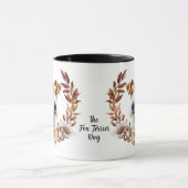 Fox Terriër Hond Herfst krans Mok (Midden)