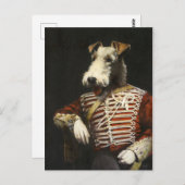 Fox Terrier in Victoriaans kleren postkaart (Voorkant / Achterkant)