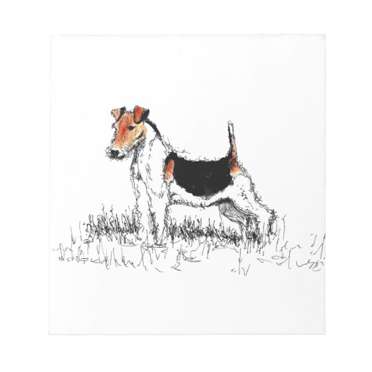Fox Terrier is trots Notitieblok (Voorkant)