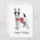 Fox Terrier-kerstkaart (Voorkant)