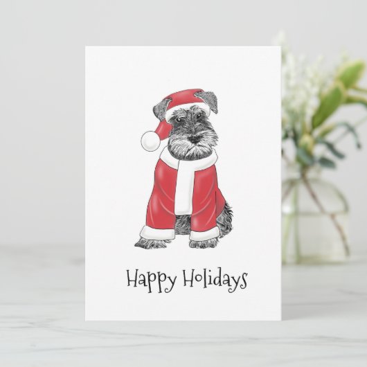 Fox Terrier-kerstkaart (Staand voorkant)