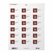 Fox Terrier Kerstmis Adreslabel Etiket (Full Sheet)