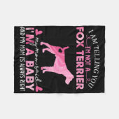 Fox Terrier Mam Fleece Deken (Voorkant (Horizontaal))