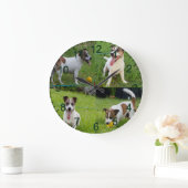 Fox Terrier met zijn gele bal, wandklok (Huis)