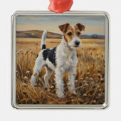 Fox Terrier Metalen Ornament (Voorkant)