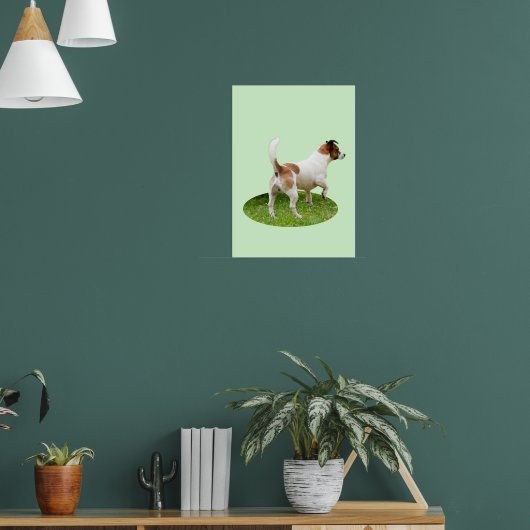 Fox Terrier op alarm, Poster (Woonkamer 1)