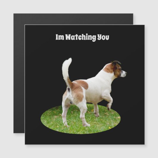 Fox Terrier op Guard Duty, Magnetic Kaart (Voorkant / Achterkant)