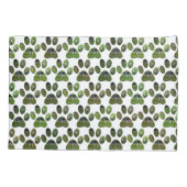 Fox terrier Paw Prints, Pillow Hoesje Kussensloop (Achterkant)