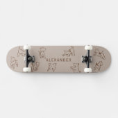 Fox Terrier Personalized Name Skateboard (Horizontaal)