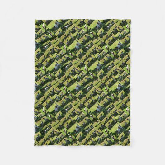 Fox Terrier Photo Collage Fleece Deken (Voorkant)