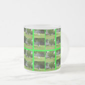 Fox Terrier Photo Collage Frosted Glass Mok (Voorkant rechts)