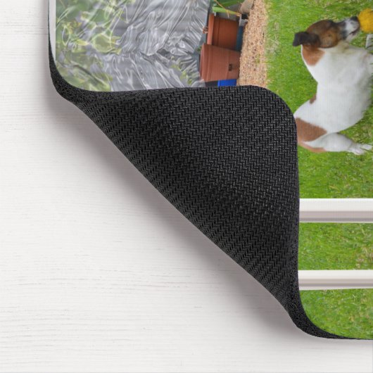 Fox Terrier Play Ball, Mousepad Muismat (Hoek)