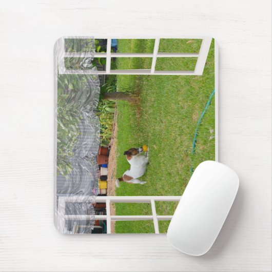 Fox Terrier Play Ball, Mousepad Muismat (Met muis)