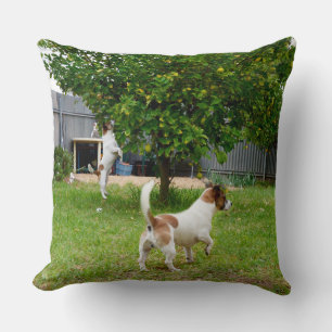 Fox Terrier Play Time Big Throw Cushion Kussen