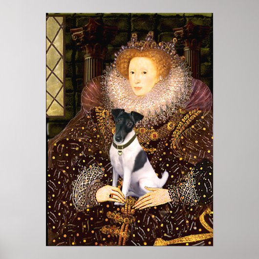 Fox Terrier - Queen Elizabeth Poster (Voorkant)