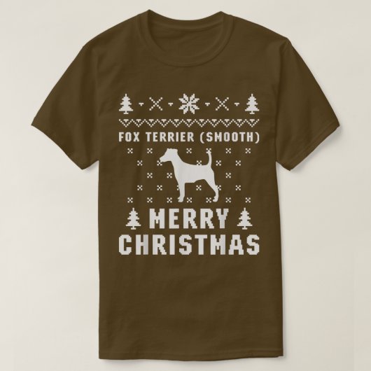 FOX TERRIER (SMOOOTH) Ugly kerstSweater T-shirt (Design voorkant)