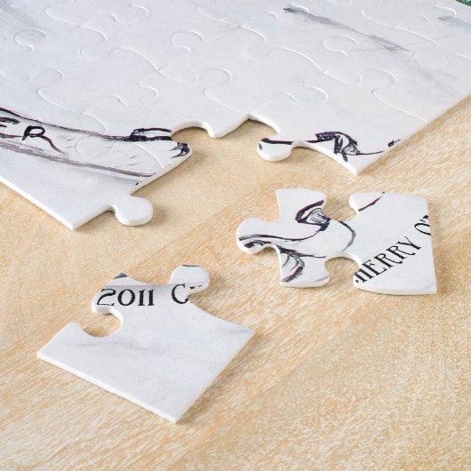 Fox Terrier Snow Legpuzzel (Zijkant)