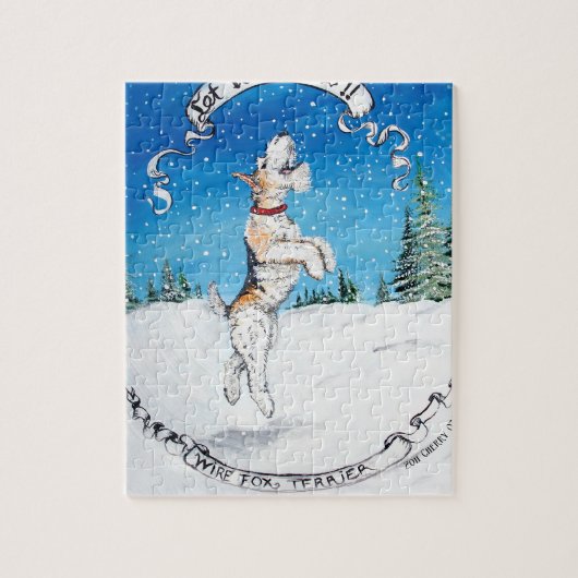 Fox Terrier Snow Legpuzzel (Verticaal)