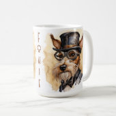 Fox Terrier Steampunk Hond Koffiemok (Voorkant rechts)