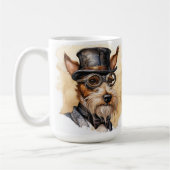 Fox Terrier Steampunk Hond Koffiemok (Links)
