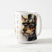 Fox Terrier Steampunk Hond Koffiemok (Voorkant rechts)